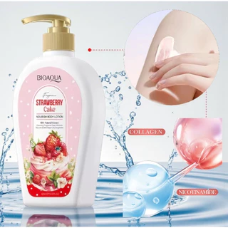BIOAQUA Body Lotion โลชั่นบำรุงผิวกาย 400ml. กลิ่น Strawberry Cake / Donut Cheese / Coconut Tiramisu