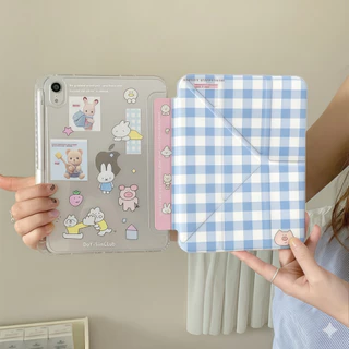 เคสน่ารักสำหรับ iPad วัสดุป้องกันใส เคสสมาร์ทสำหรับ iPad Air 8/7/6/5/4 & iPad 10 11 Pro 2024 & Air M3/A16 2025