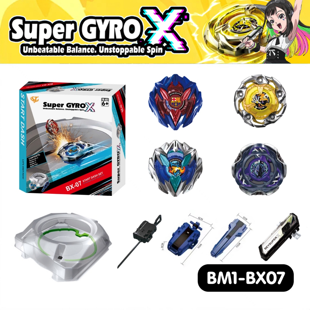 Super GYRO X ชุดลูกข่างต่อสู้โลหะ หมุนแรงสูง พร้อมสนามแข่ง Battle Set ของเล่นเด็กผู้ชาย ของขวัญเด็กยอดนิยม พร้อมส่ง