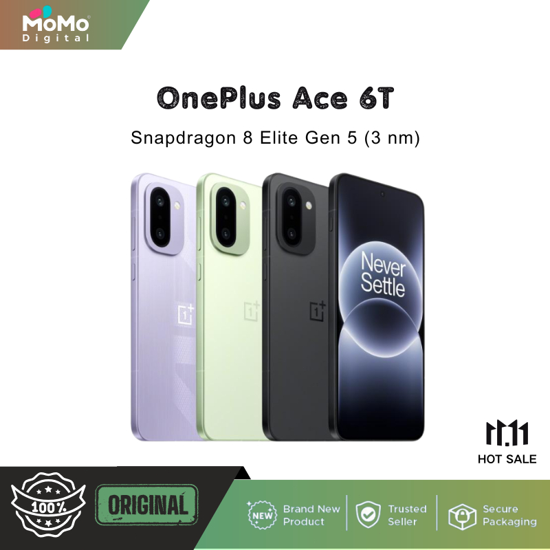 OnePlus Ace 6T Snapdragon 8 Gen 5 (3 nm) 6.83 inches 165Hz 1272 x 2800 pixels 8300 mAh 100W wired