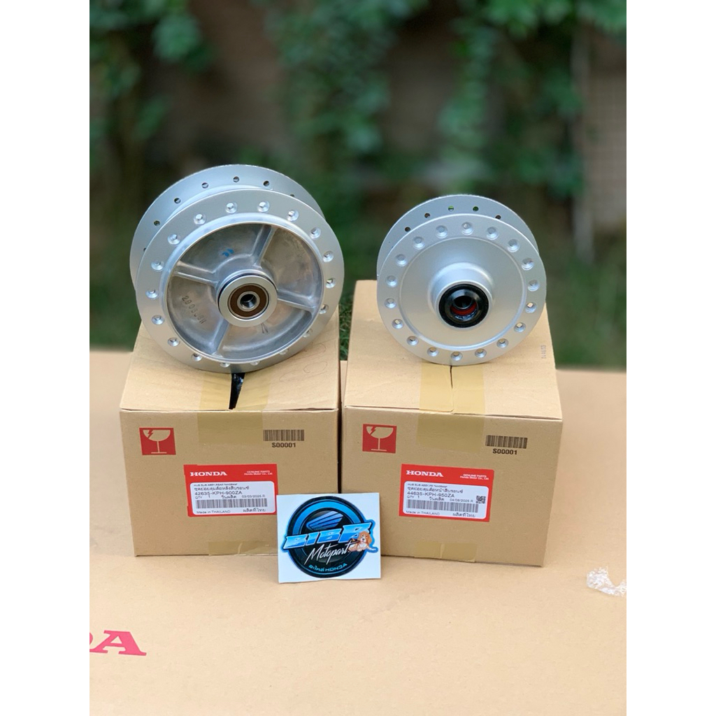 ดุมเวฟ125iไฟเลี้ยวบังลม ดุมเวฟ125sดิจิตอล ดุมหน้า-หลัง ของแท้ศูนย์ฮอนด้า100%(44635-KPH950ZA)(42635-K