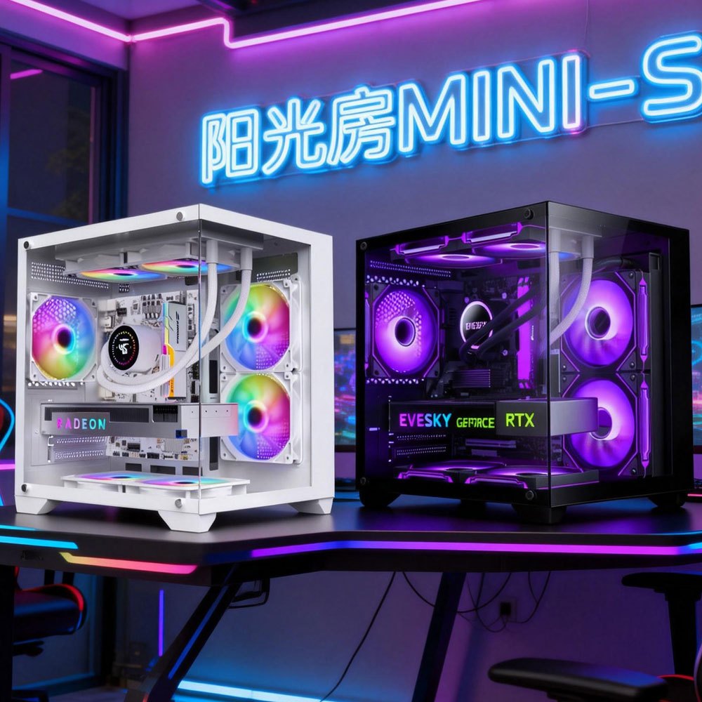 MS Sea View Room Mini Case เคสคอมพิวเตอร์ M-ATX รองรับสีดำ รองรับพัดลมระบายความร้อนด้วยน้ำ 240 เคสคอมพิวเตอร์全景房迷你机箱