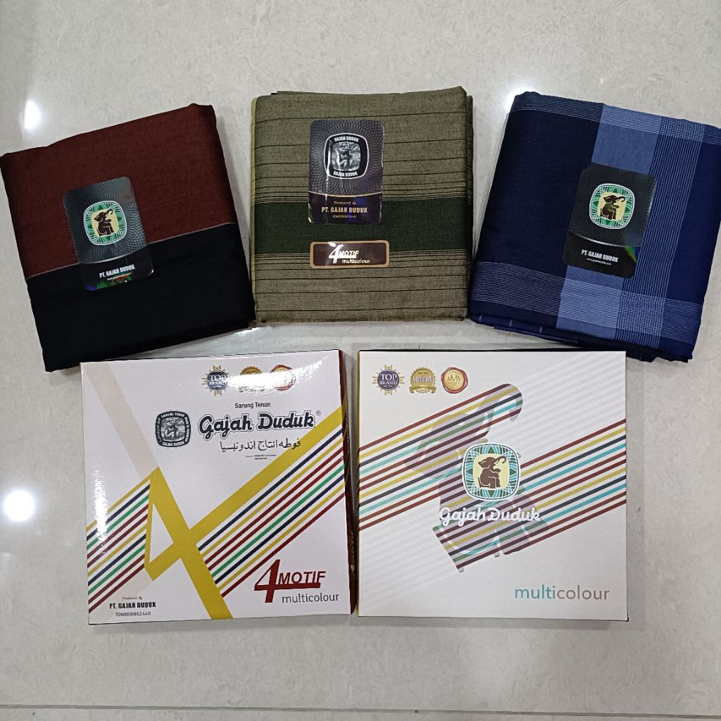 ผ้าโสร่งผู้ชาย  ผ้าถุงตราช้าง แบรนด์ “Gajah Duduk “ กว้าง 2 เมตร ใส่สบาย สวย ดูดี