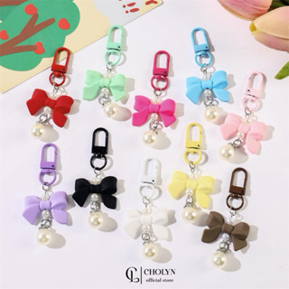 พวงกุญแจโบว์ ขนาดเล็ก ห้อยกระเป๋า น่ารัก มินิมอล พร้อมส่งในไ…