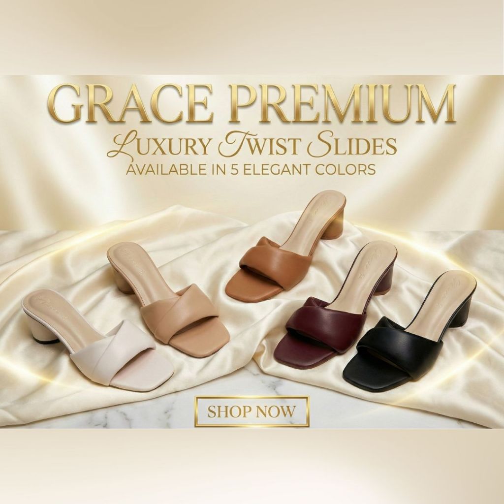 GRACE รุ่นสูงพับใหม่ 36-45 รองเท้าแตะส้นสูง แฟชั่นส้นสูง 2 นิ้ว ไซส์ 36-45 ไซส์ใหญ่