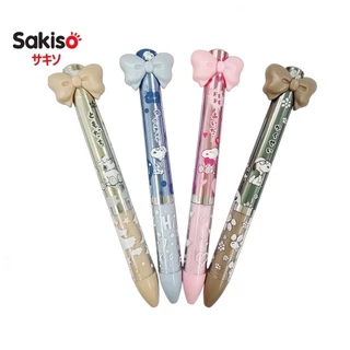 Sakiso ปากกาลูกลื่นหมึกน้ำมัน 2in1 JBPT003 ลาย Snoopy ขนาด 0.5 มม. หมึกน้ำเงินและแดง ลิขสิทธิ์แท้ (ราคาต่อ 1 ด้าม)