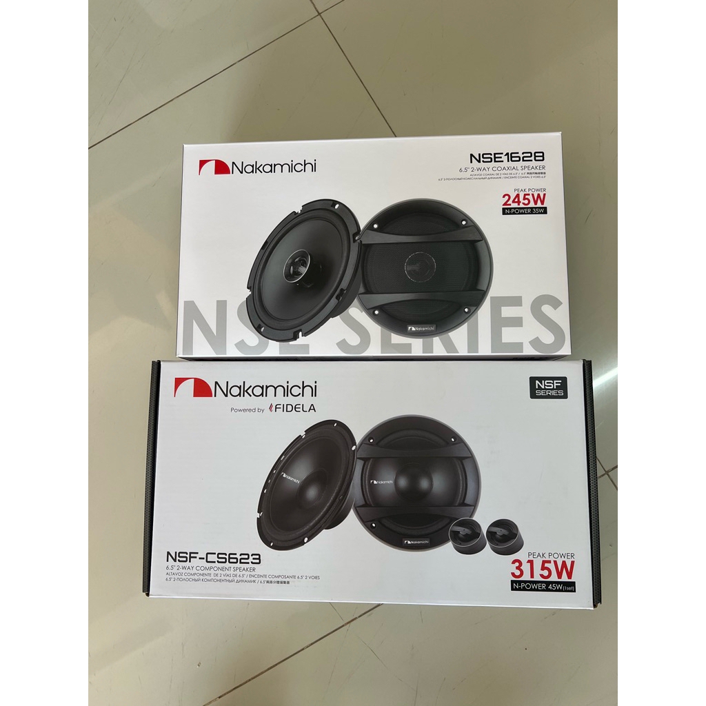 2395บาท ชุดอัพเกรดแทนลำโพงเดิม 6.5“แยกชิ้นและแกนร่วมอย่างละ 1คู่ ยี่ห้อ Nakamichi