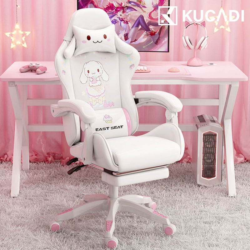 KUCADI เก้าอี้เกมมิ่ง เก้าอี้เล่นเกมลายการ์ตูนใหม่ล่าสุด รับประกันห้าปี เก้าอี้ เก้าอี้คอม ของขวัญปีใหม่ รับประกัน 5 ปี