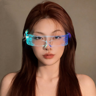 แว่นตากันน้ำ แว่นตาเรืองไฟ7สี แว่นตามีไฟกระพริบ แว่นตาปราตี้…