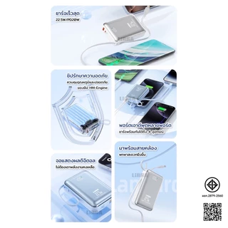 [มีมาตรฐาน CCC & มอก.] LiBRA-Q74 power bank 20000mAh แบตเตอรี่สำรองแบบพกพา ได้มาตฐานทางสายการบิน สินค้าพร้อมส่ง