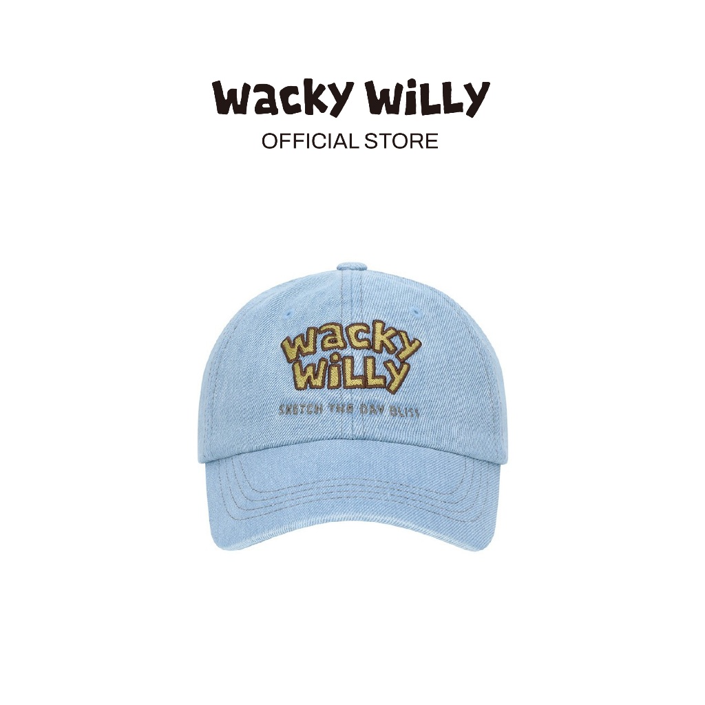 WACKY WILLY قبعة بيسبول جينز Typo — أزرق