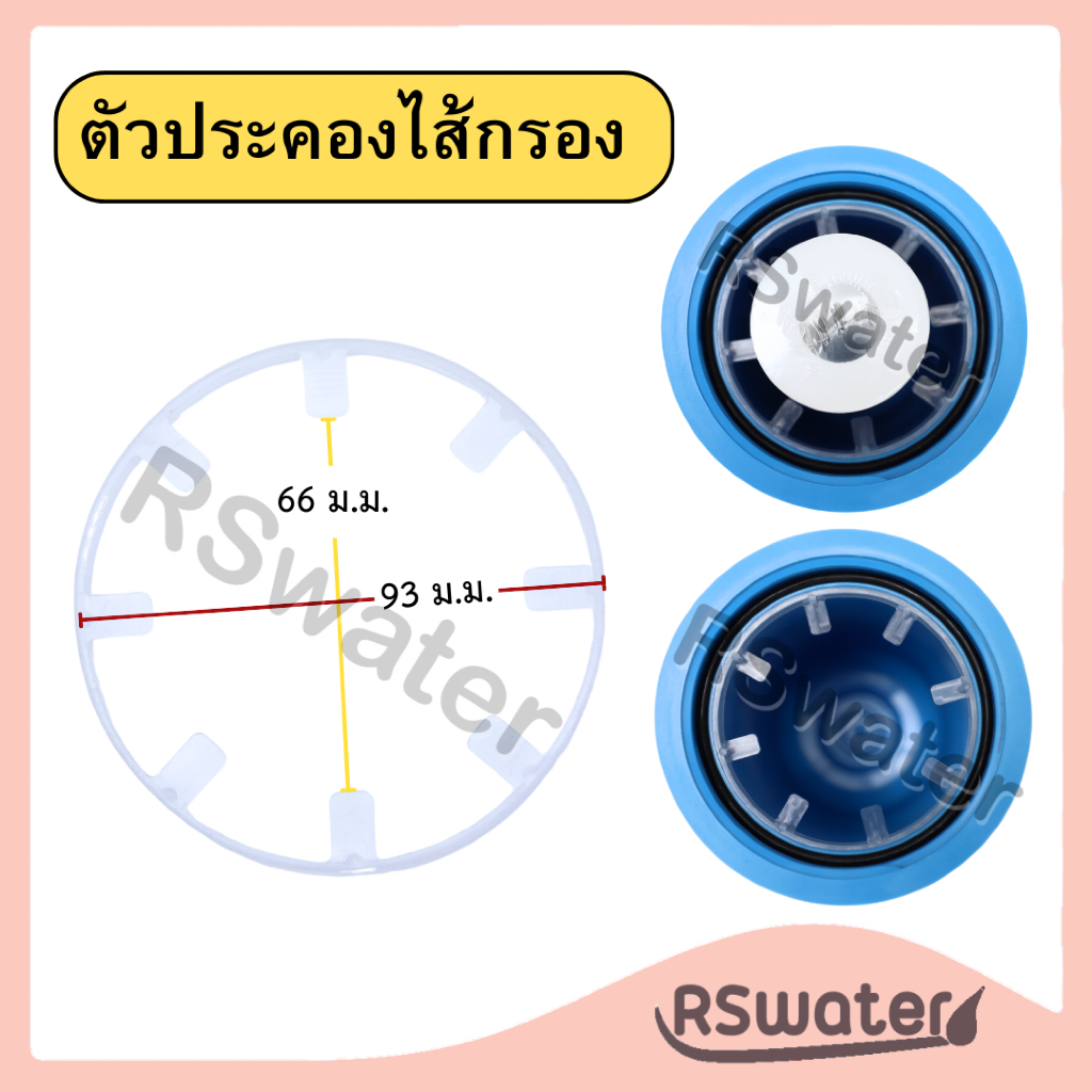 ตัวประคองไส้กรอง แหวนประคองไส้กรองน้ำ ขนาดประมาณ 93 mm. สำหรับกระบอกกรองรุ่น Fat