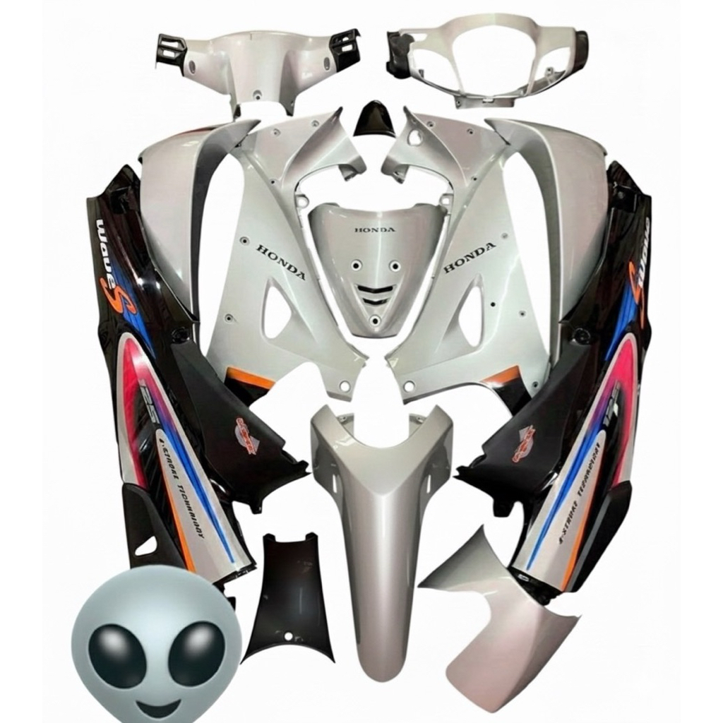 ชุดสี เวฟ125s ไมล์ดิจิตอล กุญแจกลม สีบรอนท้ายดำ ใต้เบาะตัดดำด้านแบบแท้ พรัอมติดสติกเกอร์ วัสดุabsแบบหนา