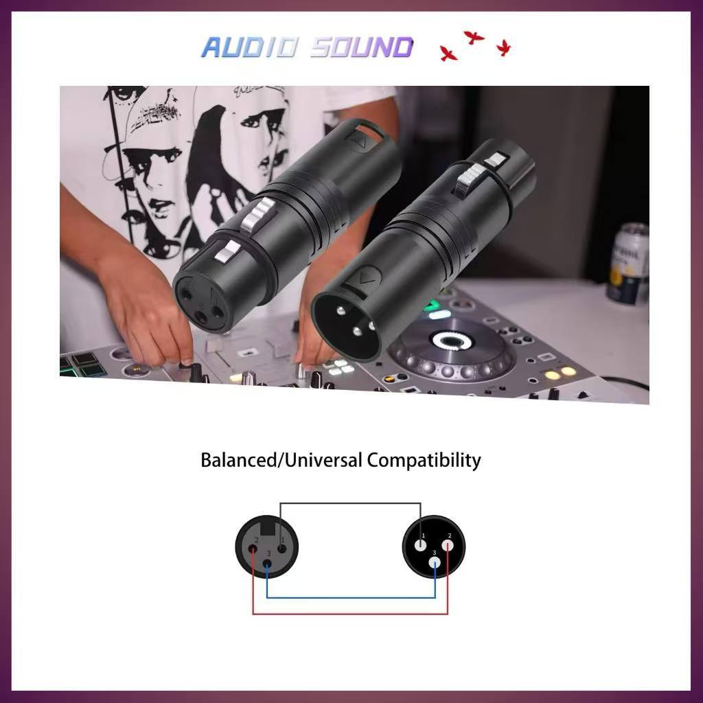 แจ็คแปลงแคนนอนXLR เมีย/ XLRผู้ female to Male3 Pin ข้อต่อXLRเมียTO XLRผู้ Inline Connector/Adaptor/Coupler For InlineMiC - รูปที่ 2