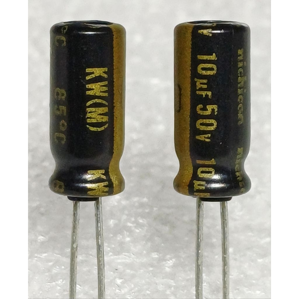 Nichicon KW 10uf 50v capacitor ตัวเก็บประจุ คาปาซิเตอร์