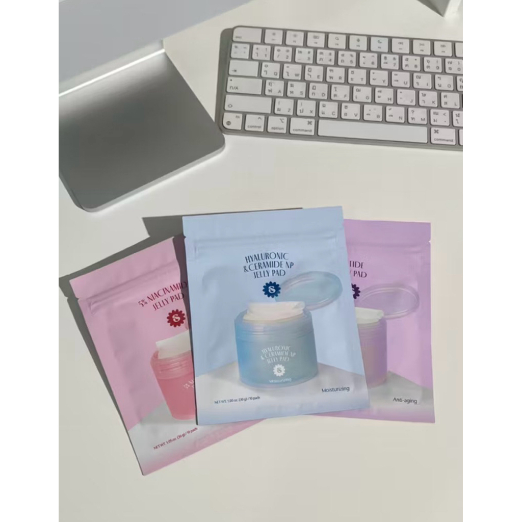 SUPERMOM | JELLY PAD เจลลี่แพด แบบซองขนาดพกพา 1ซองมี10แผ่น โทนเนอร์แพดและเป็นมินิมาร์คหน้าในตัวเดียว