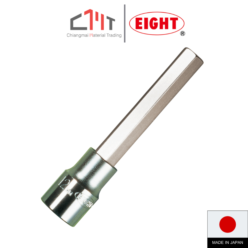 EIGHT ลูกบ็อกเดือยโผล่ 6P ยาว รู 1/2" ขนาด 3.0mm. - 17.0mm. No.21LB