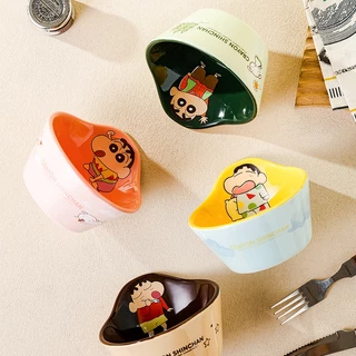 【ของแท้】Shinchan ชินจัง ชามสลัดเซรามิก 340ml 4 สี ลายน่ารัก กวนๆ ล้างง่าย ใช้ทุกวัน ส่งฟรี