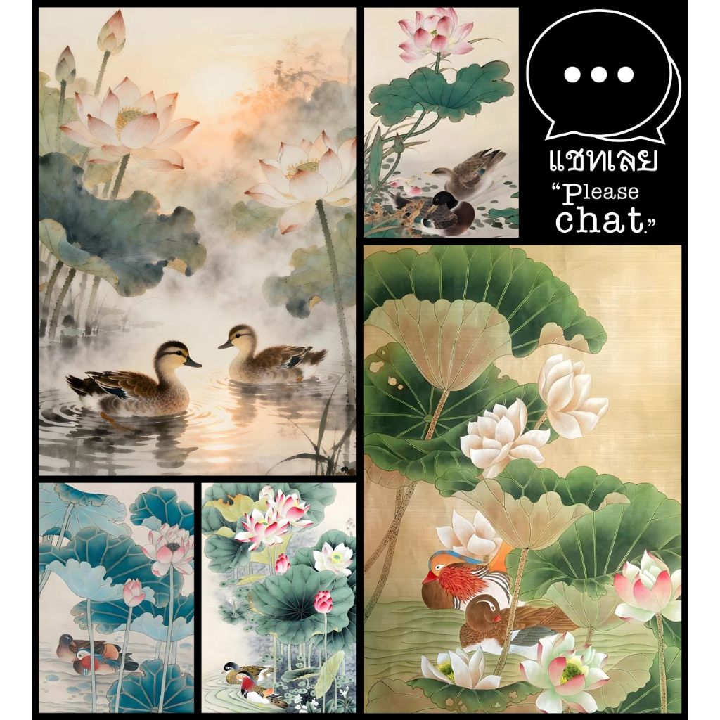 โปสเตอร์ รูปวาด นกเป็ดน้ำ Ruddy Ducks POSTER 11.5"x16.5" นิ้ว A3