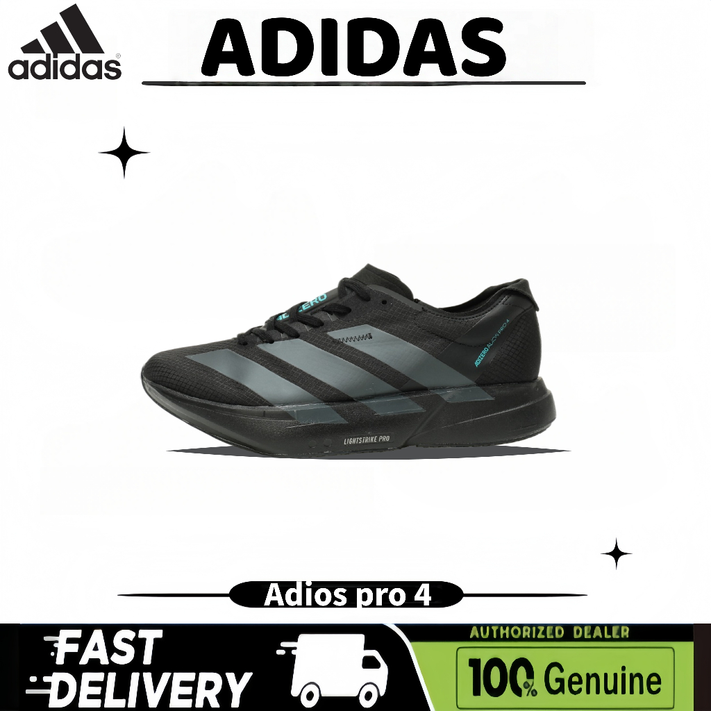 (ของแท้ 100%) ADIDAS Adizero Adios Pro 4 สะดวกสบาย รองเท้าสำหรับชายหญิง HQ7411