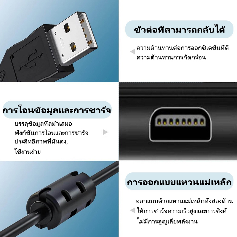 MAS สาย Mini usb cable for Canon สายยูเอสบีกล้อง คุณภาพดี high quality 5D 6D 7D 80D 500D 550D 600D 700D 750D 1300D more - รูปที่ 3