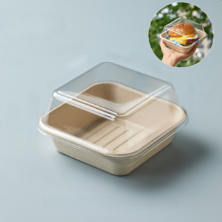 กล่องกระดาษ ขนาด 6นิ้ว ฝาปิดใส (PET) กล่องเค้ก กล่องแฮมเบอร์…