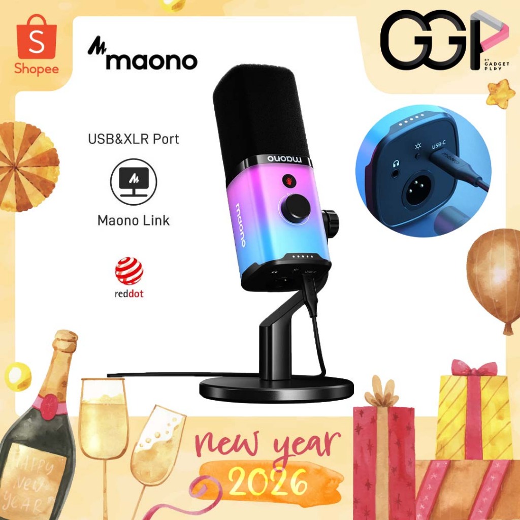 [กรุงเทพฯส่งด่วน] ไมค์ไดนามิก MAONO PD100X RGB ไมโครโฟนเกมมิ่ง USB/XLR พร้อมซอฟต์แวร์ เกมมิ่ง มีไฟรอ