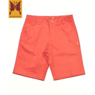 กางเกง สามส่วน 3 ส่วน มาใหม่ ขาตรง ขากระบอก ส้ม BIRABIRA สีพ…