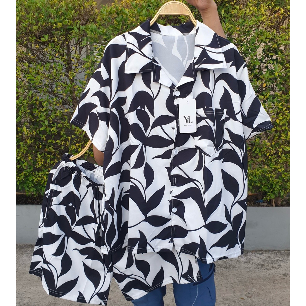 ชุดเชตผ้าไหมอิตาลี รอบอก 46 นิ้ว ตัวใหญ่ผ้าใส่สบาย