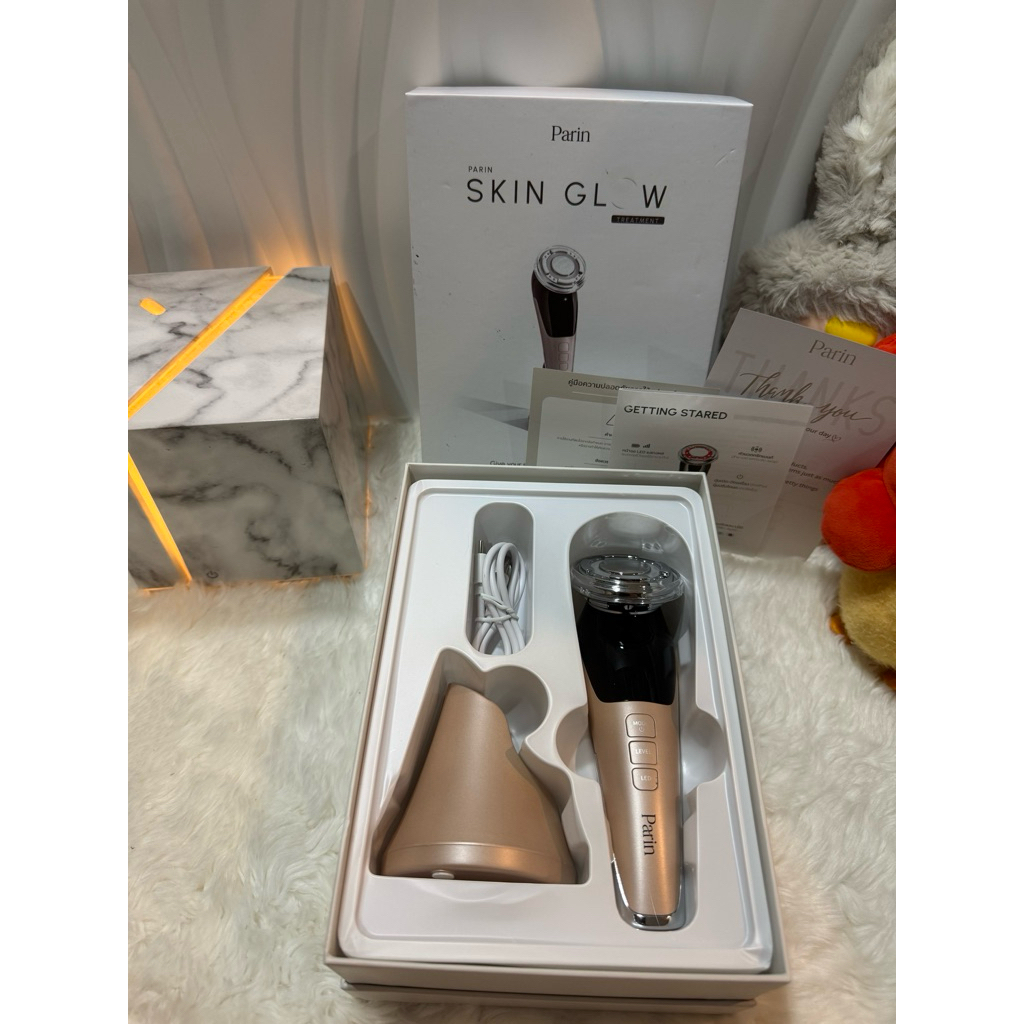 Parin เครื่องนวดหน้า Skin Glow Treatment   ล้าง นวด ผลัก ยก กระชับ สลาย ในเครื่องเดียว สินค้ามือ2 สภ