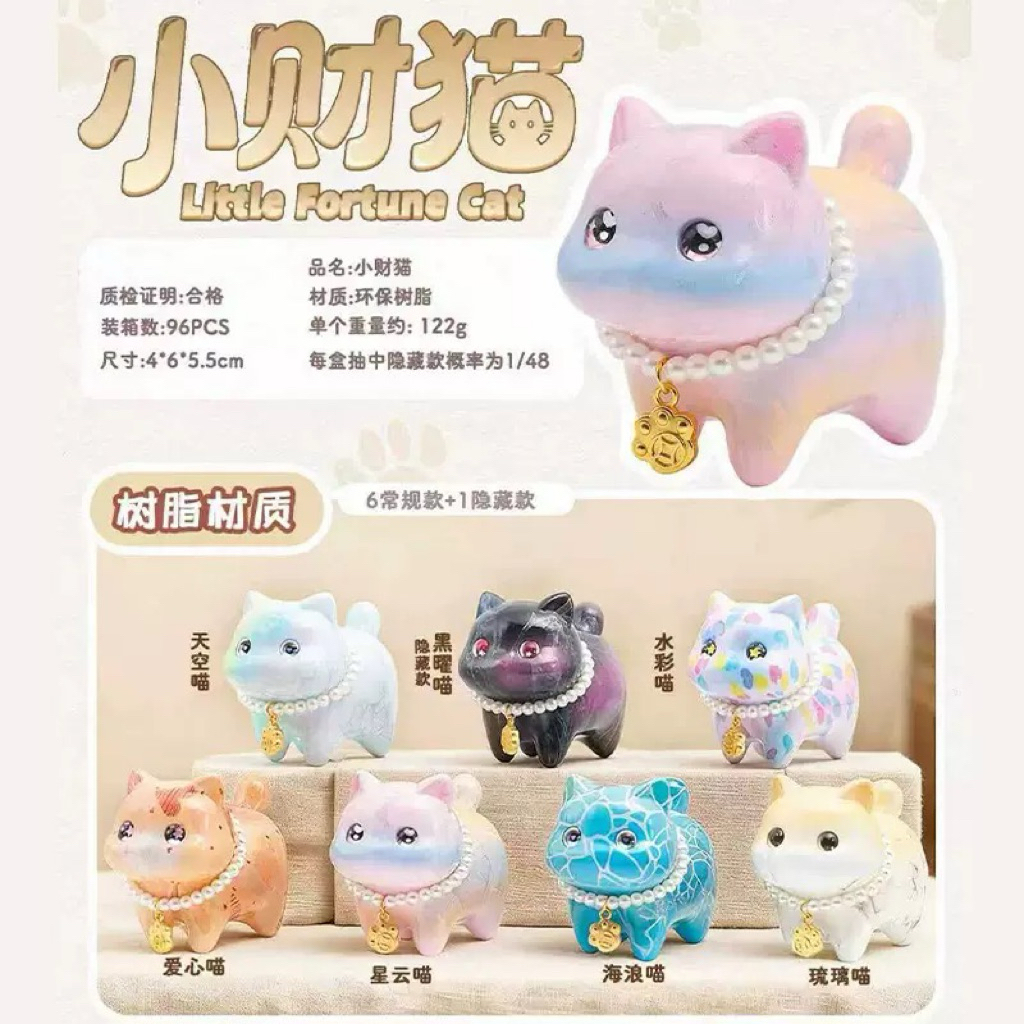 (ย159) โมเดล : Little Fortune Lucky Cat Series Blind Box