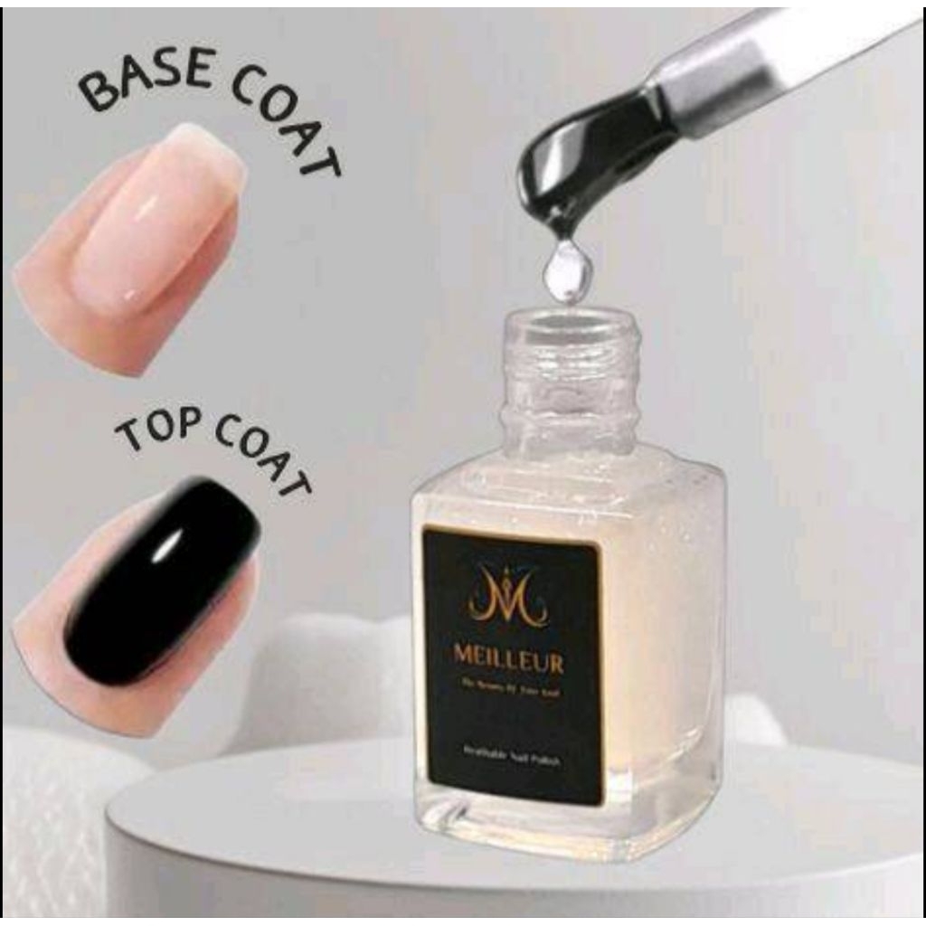 Meilleur Top coat สำหรับเพิ่มความเงา ยาทาเล็บฮาลาลสูตรน้ำซึมสามารถใส่ละหมาดได้โดยไม่ต้องล้างออก
