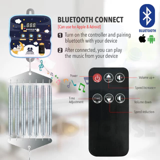Mastela เปลไกวไฟฟ้าเด็ก 7 สปริง รีโมท+บลูทูธ ควบคุมได้ พร้อมเพลงผ่อนคลาย ปรับความเร็วได้ รองรับน้ำหนักสูงสุด 20KG สำหรับ