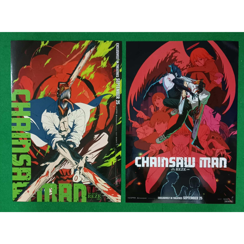 โปสเตอร์ Chainsaw Man ขนาด13x19นิ้ว จากโรงหนังSF สวยน่าสะสมทั้ง2ลายมีไม่มาก