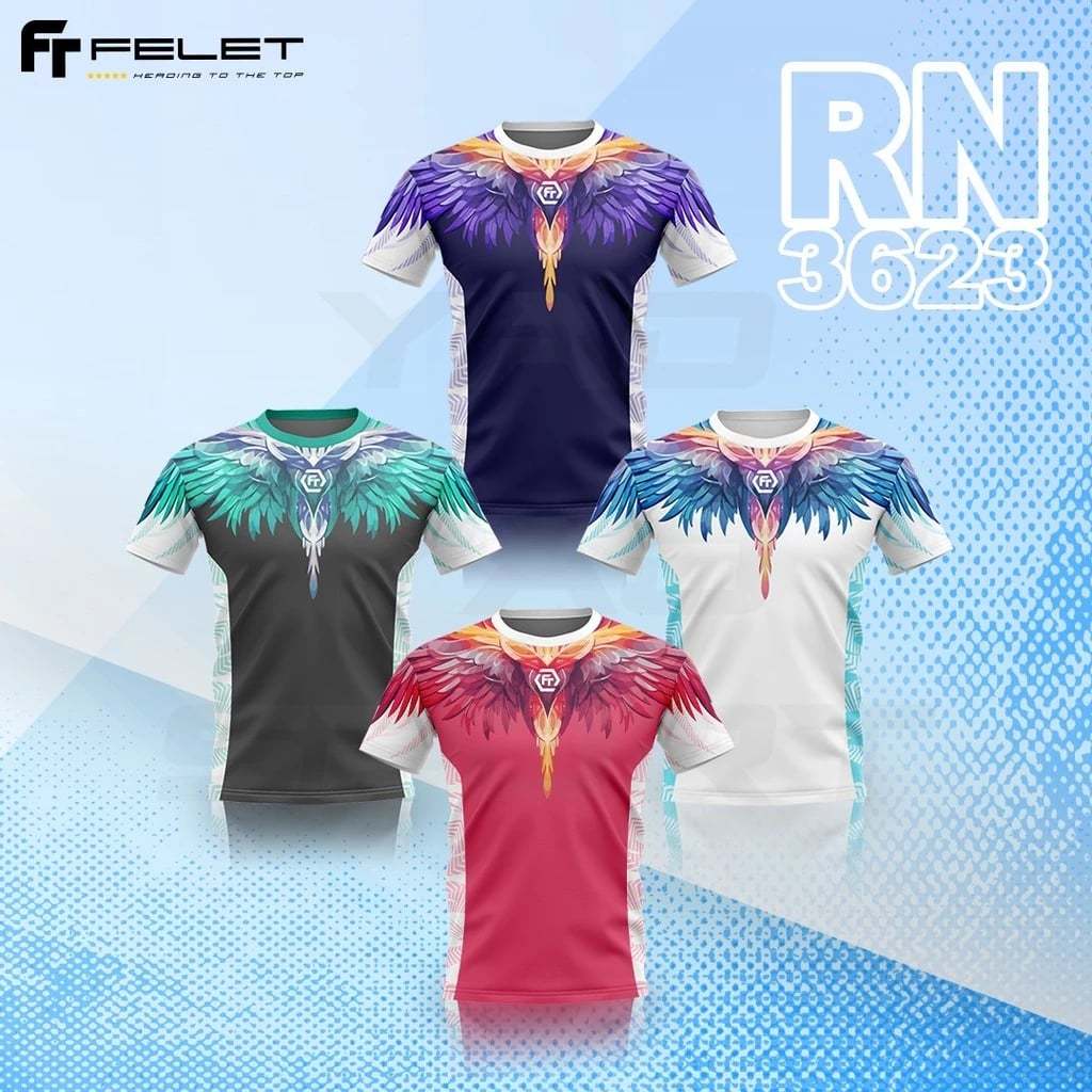 เสื้อแบดมินตัน Felet Tournament Tee RN3623 เสื้อออกกำลังกาย (สินค้าลิขสิทธิ์แท้ 100%) *มีบริการสกรีนเพิ่มชื่อตัวเอง*