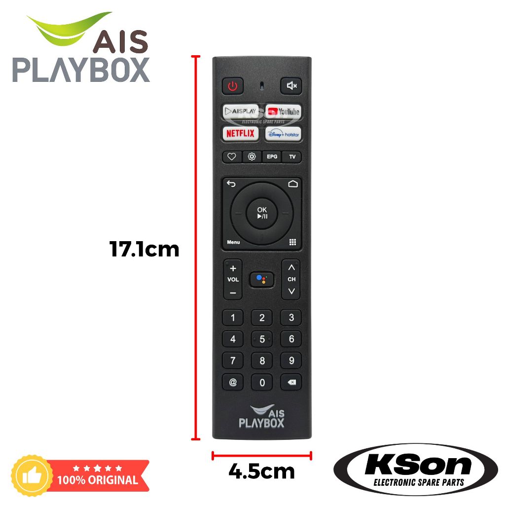รีโมทกล่องทีวี เอไอเอส เพลย์บอกซ์ ของแท้ มีคำสั่งเสียง Original AIS PLAYBOX Gen 3 Remote Control with Voice Control - รูปที่ 6