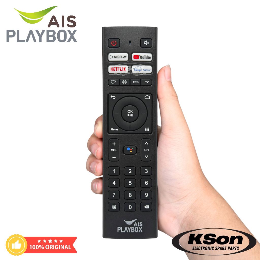 รีโมทกล่องทีวี เอไอเอส เพลย์บอกซ์ ของแท้ มีคำสั่งเสียง Original AIS PLAYBOX Gen 3 Remote Control with Voice Control - รูปที่ 4