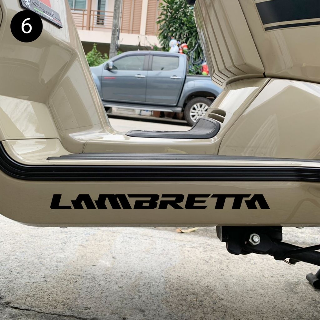 สติ๊กเกอร์LAMBR,ETTA X300สีดำด้าน1คู่