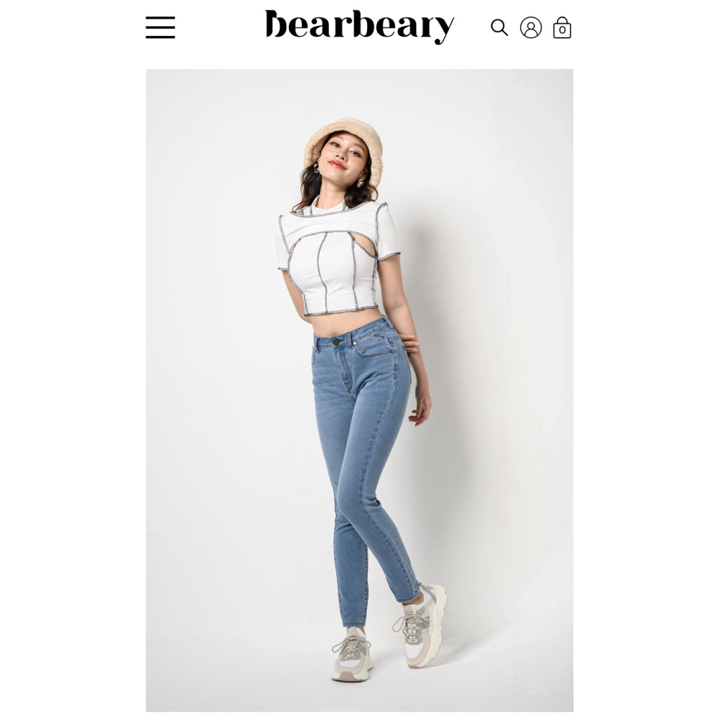 กางเกงยีนส์แบรนด์ bearbeary รุ่น LDM9118 size L (แค่แกะป้ายและซักเก็บสภาพมือ 1 เลยค่ะ) ส่งฟรีไม่มีค่