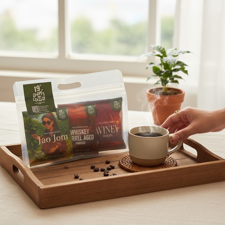 6 ซอง กาแฟดริปแบ็ค 19 องศาเหนือ คอฟฟี่