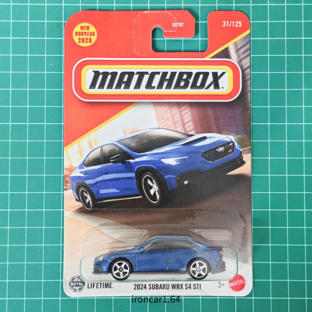 โมเดลรถ matchbox รุ่น SUBARU WRX S4 STI สีน้ำเงิน หายาก