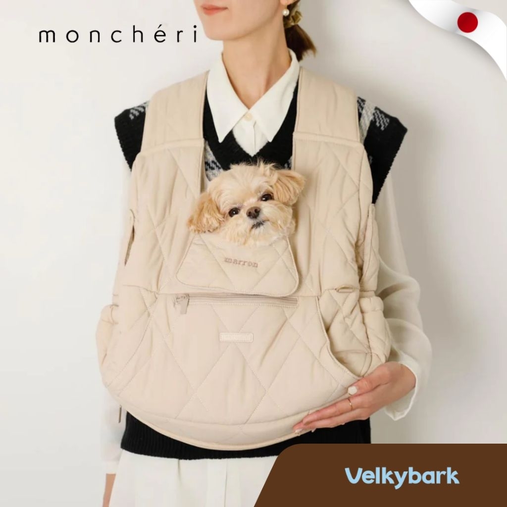 VELKYBARK [พร้อมส่ง] Moncheri 🇯🇵 Front backpack กระเป๋าเป้สำหรับสัตว์เลี้ยง กระเป๋าสะพายหน้า-หลัง กระเป๋าสัตว์เลี้ยง