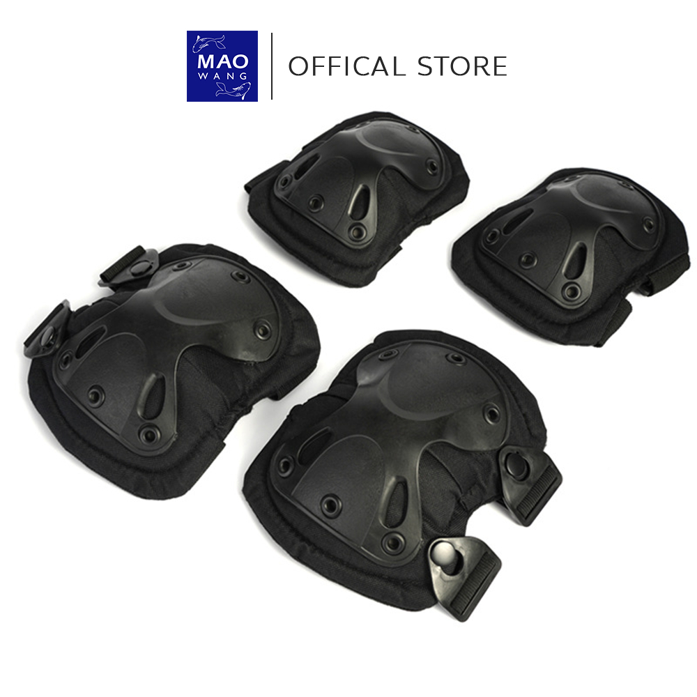MAO สนับเข่าและศอก 4ชิ้น กันกระแทกอย่างดี เหมาะสำหรับการเล่นกีฬากลางแจ้งทุกประเภท