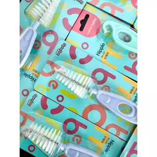 Nipple Brush แปรงล้างจุกนมสำหรับเด็ก หัวไนลอน/หัวฟองน้ำ ใช้งานดี เหมาะสำหรับคุณแม่