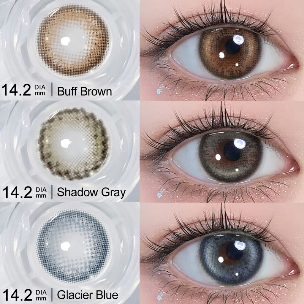 Magister & Realcon คอนแทคเลนส์ คอนแทคเลนส์สี Blush Girl Buff Brown / Shadow Gray คอนแทคเลนส์ชนิดนิ่ม