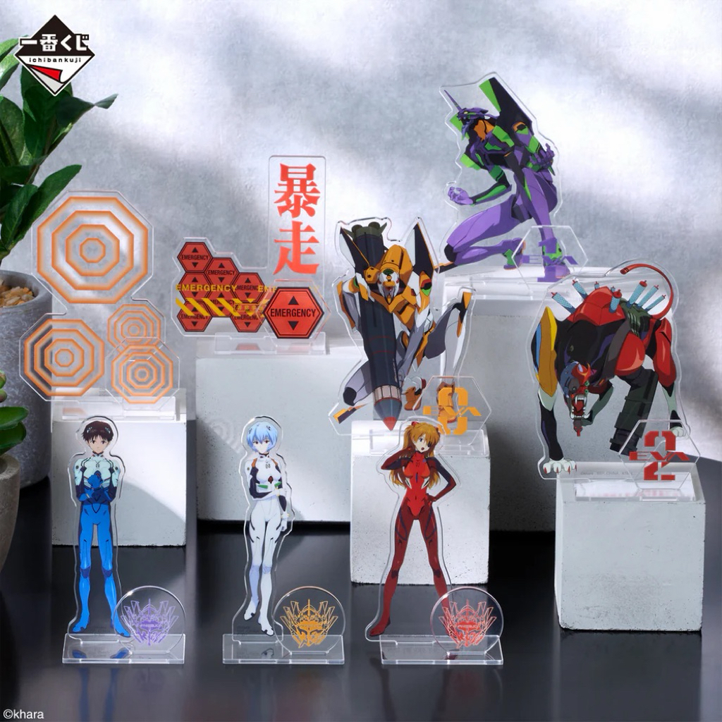 🔥พร้อมส่ง🔥ของสะสม อนิเมะ อีวา | Ichiban Kuji Evangelion Operation Yamato Prize F Layered Acrylic Stand