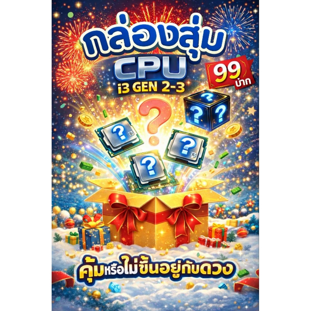 กล่องสุ่ม Cpu i3 Gen2-4 มือสอง (โปรดอ่านก่อนสั่งซื้อ)