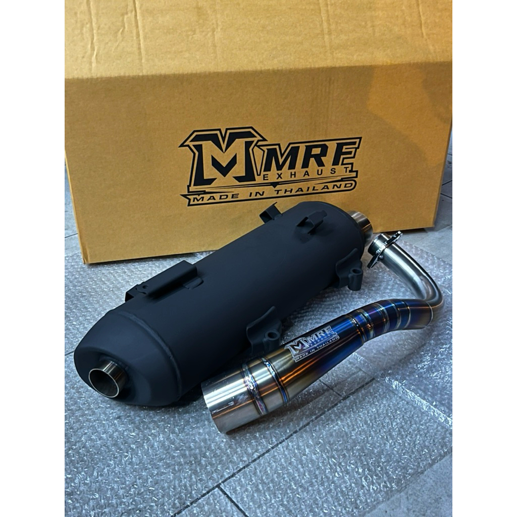 ท่อเเท้ผ่า MRF Forza350(สเต้ปข้างโอเพ้น-ลูก80) คอไทเทเนียม