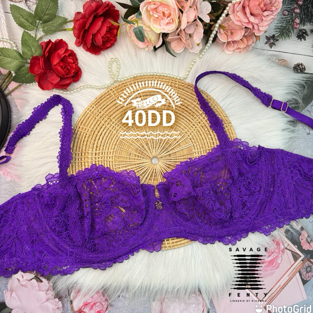 Savage X Fenty 40DD ใหม่มาก ลูกไม้ทั้งตัว สะอาด