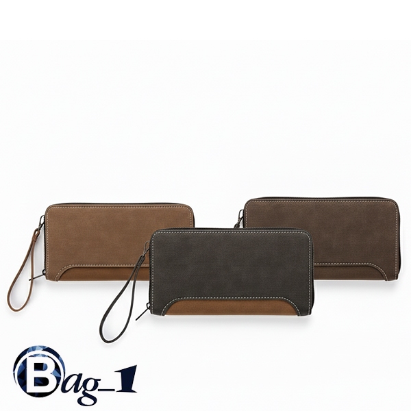 bag_1(BAG2191) กระเป๋าสตางค์ใบยาวผู้ชาย เป็นหนังPUมีซิป